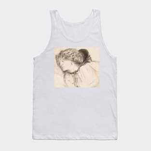 Found - Study for the Head of the Girl by Dante Gabriel Rossetti Tank Top